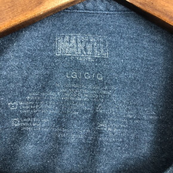 Marvel Men's Size Large Blue Teamwork Makes The Dream Work Graphic T-Shirt - Picture 7 of 8